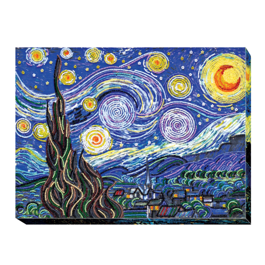 Main Bead Embroidery Kit Starlight night (Landscapes), AB-397 by Abris Art - buy online! ✿ Fast delivery ✿ Factory price ✿ Wholesale and retail ✿ Purchase Great kits for embroidery with beads