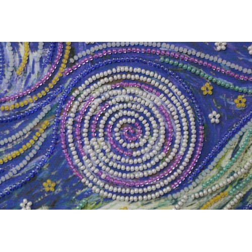 Main Bead Embroidery Kit Starlight night (Landscapes), AB-397 by Abris Art - buy online! ✿ Fast delivery ✿ Factory price ✿ Wholesale and retail ✿ Purchase Great kits for embroidery with beads