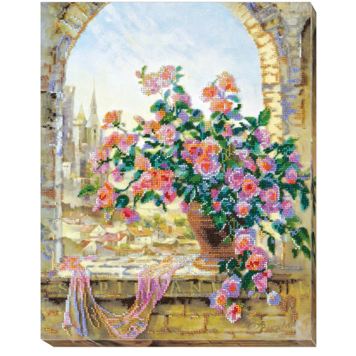 Main Bead Embroidery Kit Sweet life (Flowers), AB-399 by Abris Art - buy online! ✿ Fast delivery ✿ Factory price ✿ Wholesale and retail ✿ Purchase Great kits for embroidery with beads