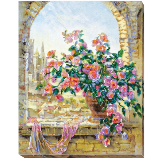 Main Bead Embroidery Kit Sweet life (Flowers), AB-399 by Abris Art - buy online! ✿ Fast delivery ✿ Factory price ✿ Wholesale and retail ✿ Purchase Great kits for embroidery with beads