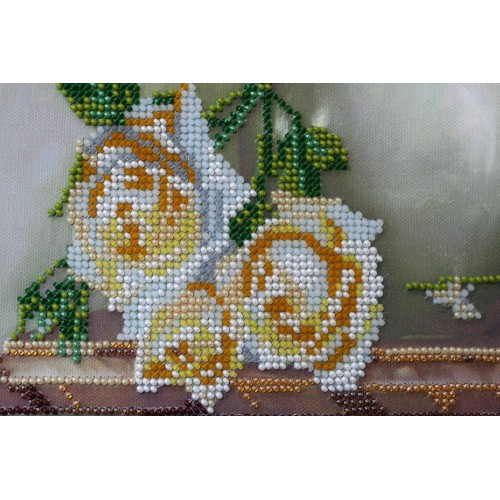 Набір для вишивання бісером на натуральному художньому холсті Букет у вершкових тонах, AB-400 від Абрис Арт - купити з доставкою ✿ Найкраща ціна від виробника ✿ Оптом та в роздріб ✿ Придбати Великі набори для вишивки бісером