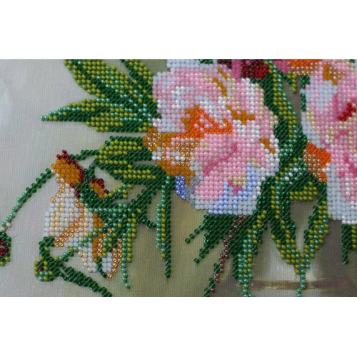 Набір для вишивання бісером на натуральному художньому холсті Букет у вершкових тонах, AB-400 від Абрис Арт - купити з доставкою ✿ Найкраща ціна від виробника ✿ Оптом та в роздріб ✿ Придбати Великі набори для вишивки бісером