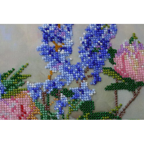 Набір для вишивання бісером на натуральному художньому холсті Букет у вершкових тонах, AB-400 від Абрис Арт - купити з доставкою ✿ Найкраща ціна від виробника ✿ Оптом та в роздріб ✿ Придбати Великі набори для вишивки бісером