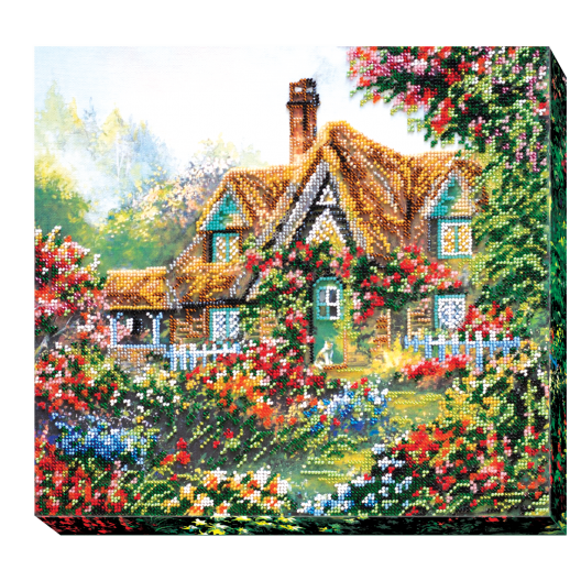 Main Bead Embroidery Kit Home Sweet Home (Landscapes), AB-403 by Abris Art - buy online! ✿ Fast delivery ✿ Factory price ✿ Wholesale and retail ✿ Purchase Great kits for embroidery with beads