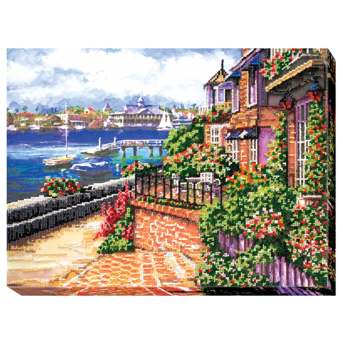 Набір для вишивання бісером на натуральному художньому холсті "Бухта"