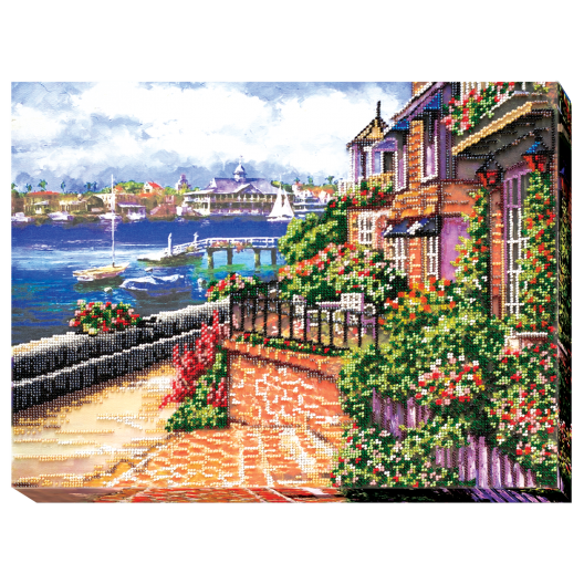 Набір для вишивання бісером на натуральному художньому холсті "Бухта"