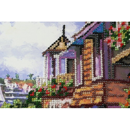 Набір для вишивання бісером на натуральному художньому холсті "Бухта"