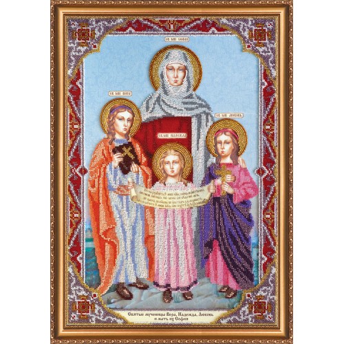 Main Bead Embroidery Kit St.Vera, Nadegda, Lubov and their Mother Sophia (Icons), AB-421 by Abris Art - buy online! ✿ Fast delivery ✿ Factory price ✿ Wholesale and retail ✿ Purchase Great kits for embroidery with beads