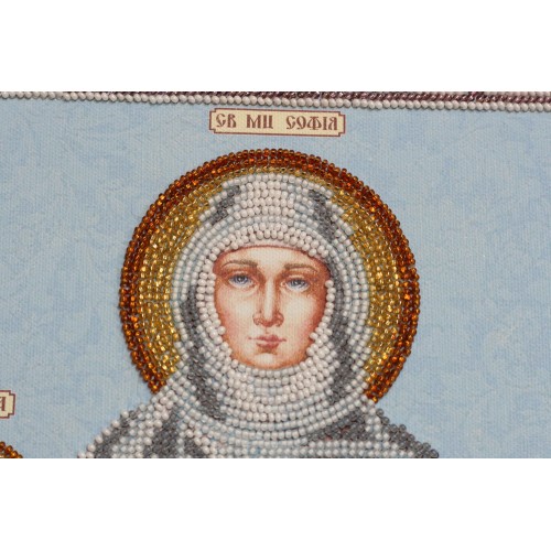 Main Bead Embroidery Kit St.Vera, Nadegda, Lubov and their Mother Sophia (Icons), AB-421 by Abris Art - buy online! ✿ Fast delivery ✿ Factory price ✿ Wholesale and retail ✿ Purchase Great kits for embroidery with beads