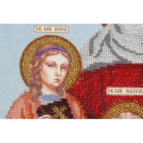 Main Bead Embroidery Kit St.Vera, Nadegda, Lubov and their Mother Sophia (Icons), AB-421 by Abris Art - buy online! ✿ Fast delivery ✿ Factory price ✿ Wholesale and retail ✿ Purchase Great kits for embroidery with beads