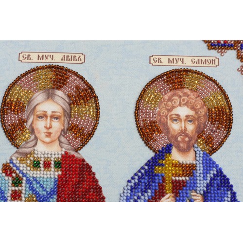 Набір для вишивання бісером на натуральному художньому холсті Святі мученики Гурій, Авів і Самон, AB-422 від Абрис Арт - купити з доставкою ✿ Найкраща ціна від виробника ✿ Оптом та в роздріб ✿ Придбати Великі набори для вишивки бісером
