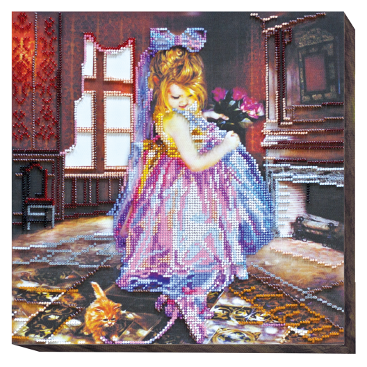 Main Bead Embroidery Kit After the promenade (Kids), AB-428 by Abris Art - buy online! ✿ Fast delivery ✿ Factory price ✿ Wholesale and retail ✿ Purchase Great kits for embroidery with beads