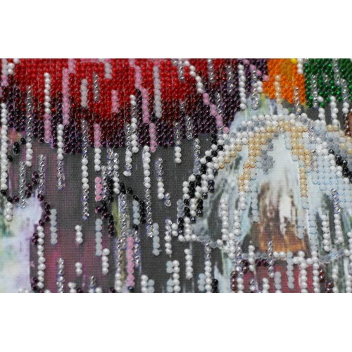 Main Bead Embroidery Kit Cheerful umbrellas (Romanticism), AB-434 by Abris Art - buy online! ✿ Fast delivery ✿ Factory price ✿ Wholesale and retail ✿ Purchase Great kits for embroidery with beads