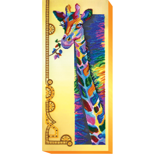 Main Bead Embroidery Kit Rainbow giraffe (Deco Scenes), AB-438 by Abris Art - buy online! ✿ Fast delivery ✿ Factory price ✿ Wholesale and retail ✿ Purchase Great kits for embroidery with beads