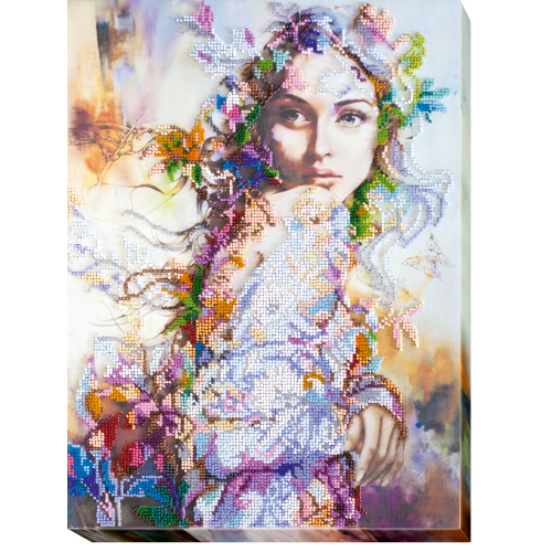 Main Bead Embroidery Kit Spring mood (People), AB-439 by Abris Art - buy online! ✿ Fast delivery ✿ Factory price ✿ Wholesale and retail ✿ Purchase Great kits for embroidery with beads