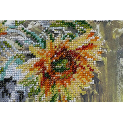 Main Bead Embroidery Kit Awakening (Flowers), AB-440 by Abris Art - buy online! ✿ Fast delivery ✿ Factory price ✿ Wholesale and retail ✿ Purchase Great kits for embroidery with beads