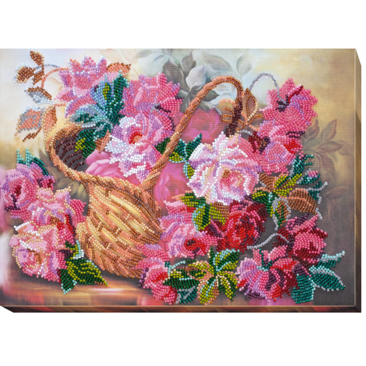 Main Bead Embroidery Kit Pink tenderness (Flowers), AB-441 by Abris Art - buy online! ✿ Fast delivery ✿ Factory price ✿ Wholesale and retail ✿ Purchase Great kits for embroidery with beads