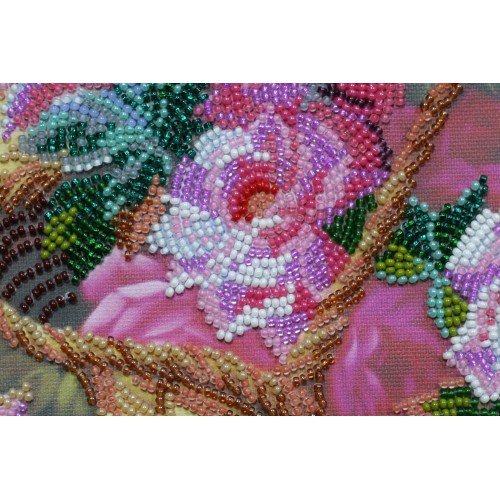 Main Bead Embroidery Kit Pink tenderness (Flowers), AB-441 by Abris Art - buy online! ✿ Fast delivery ✿ Factory price ✿ Wholesale and retail ✿ Purchase Great kits for embroidery with beads