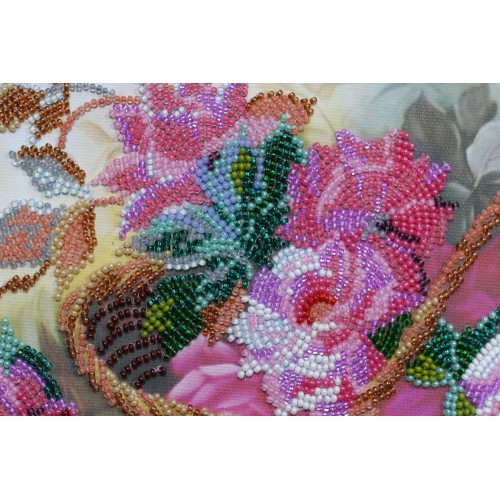Main Bead Embroidery Kit Pink tenderness (Flowers), AB-441 by Abris Art - buy online! ✿ Fast delivery ✿ Factory price ✿ Wholesale and retail ✿ Purchase Great kits for embroidery with beads