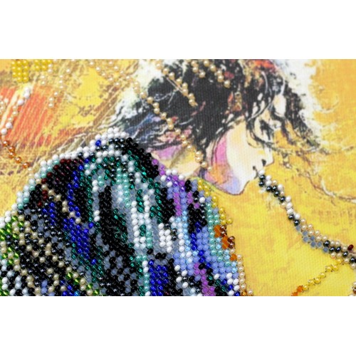 Main Bead Embroidery Kit Saxophonist (Musical display), AB-451 by Abris Art - buy online! ✿ Fast delivery ✿ Factory price ✿ Wholesale and retail ✿ Purchase Great kits for embroidery with beads