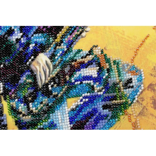 Main Bead Embroidery Kit Saxophonist (Musical display), AB-451 by Abris Art - buy online! ✿ Fast delivery ✿ Factory price ✿ Wholesale and retail ✿ Purchase Great kits for embroidery with beads