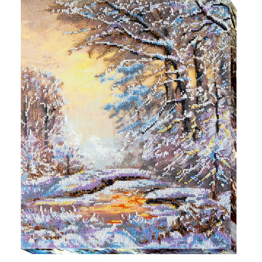 Main Bead Embroidery Kit Crystal winter (Winter tale), AB-454 by Abris Art - buy online! ✿ Fast delivery ✿ Factory price ✿ Wholesale and retail ✿ Purchase Great kits for embroidery with beads