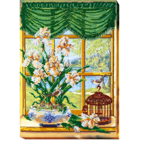 Main Bead Embroidery Kit Spring is everywhere-1 (Still life), AB-455 by Abris Art - buy online! ✿ Fast delivery ✿ Factory price ✿ Wholesale and retail ✿ Purchase Great kits for embroidery with beads