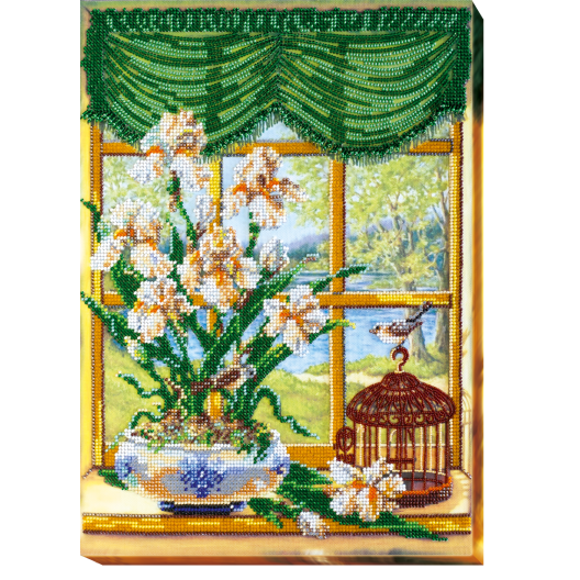 Main Bead Embroidery Kit Spring is everywhere-1 (Still life), AB-455 by Abris Art - buy online! ✿ Fast delivery ✿ Factory price ✿ Wholesale and retail ✿ Purchase Great kits for embroidery with beads