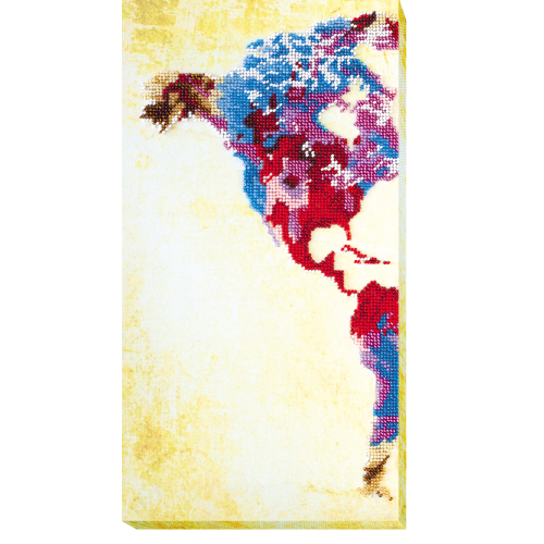 Main Bead Embroidery Kit World map - 1 (Deco Scenes), AB-463 by Abris Art - buy online! ✿ Fast delivery ✿ Factory price ✿ Wholesale and retail ✿ Purchase Great kits for embroidery with beads