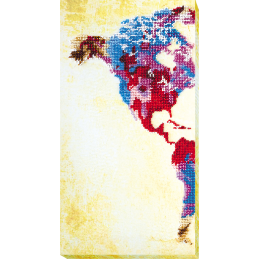 Main Bead Embroidery Kit World map - 1 (Deco Scenes), AB-463 by Abris Art - buy online! ✿ Fast delivery ✿ Factory price ✿ Wholesale and retail ✿ Purchase Great kits for embroidery with beads