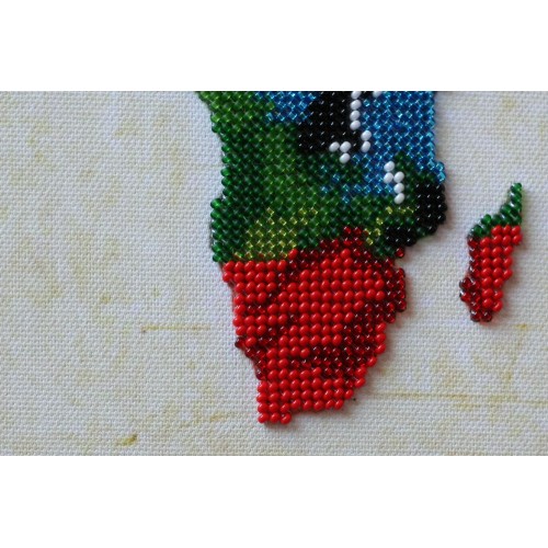 Main Bead Embroidery Kit World map - 2 (Deco Scenes), AB-464 by Abris Art - buy online! ✿ Fast delivery ✿ Factory price ✿ Wholesale and retail ✿ Purchase Great kits for embroidery with beads