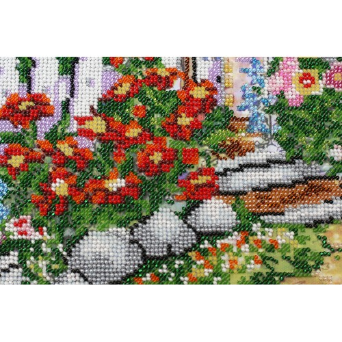 Main Bead Embroidery Kit Fabulous summer (Landscapes), AB-469 by Abris Art - buy online! ✿ Fast delivery ✿ Factory price ✿ Wholesale and retail ✿ Purchase Great kits for embroidery with beads
