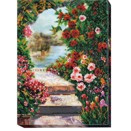 Main Bead Embroidery Kit Summer garden (Landscapes), AB-482 by Abris Art - buy online! ✿ Fast delivery ✿ Factory price ✿ Wholesale and retail ✿ Purchase Great kits for embroidery with beads