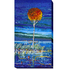 Main Bead Embroidery Kit Fire in sky blue - 1 (Landscapes)
