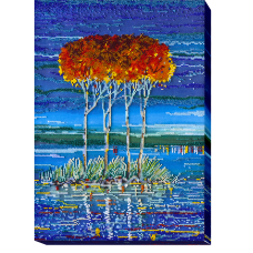 Main Bead Embroidery Kit Fire in sky blue - 2 (Landscapes)