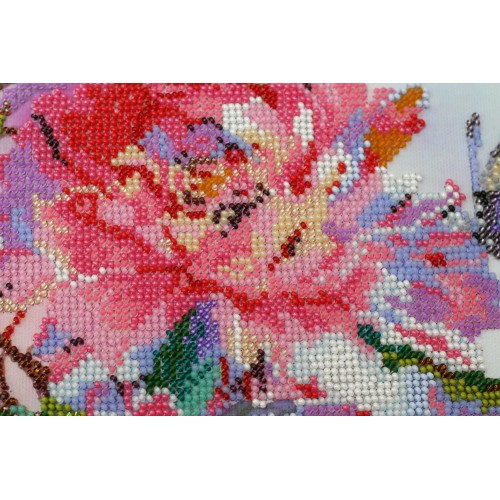 Main Bead Embroidery Kit China peonies (Flowers), AB-489 by Abris Art - buy online! ✿ Fast delivery ✿ Factory price ✿ Wholesale and retail ✿ Purchase Great kits for embroidery with beads