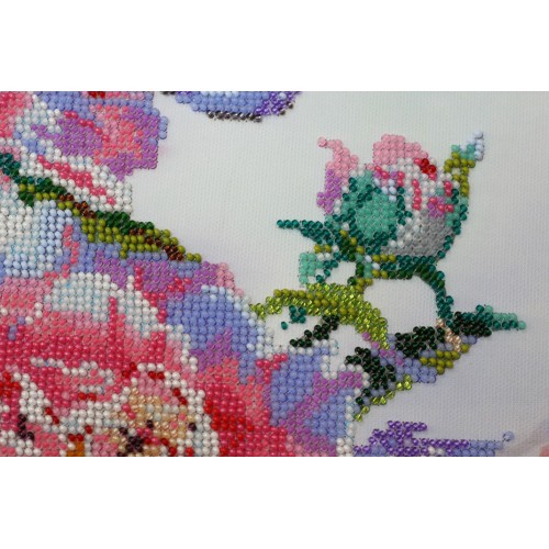 Main Bead Embroidery Kit China peonies (Flowers), AB-489 by Abris Art - buy online! ✿ Fast delivery ✿ Factory price ✿ Wholesale and retail ✿ Purchase Great kits for embroidery with beads