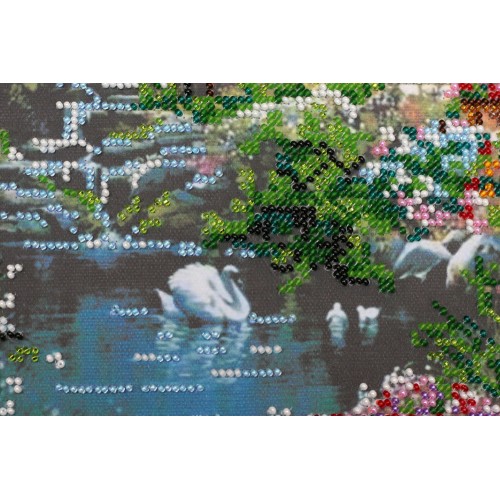 Набір для вишивання бісером на натуральному художньому холсті Будиночок на озері, AB-495 від Абрис Арт - купити з доставкою ✿ Найкраща ціна від виробника ✿ Оптом та в роздріб ✿ Придбати Великі набори для вишивки бісером