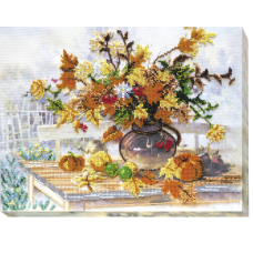 Main Bead Embroidery Kit Autumn bunch of flowers (Still life)