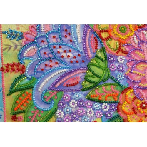 Main Bead Embroidery Kit Summer palette (Flowers), AB-499 by Abris Art - buy online! ✿ Fast delivery ✿ Factory price ✿ Wholesale and retail ✿ Purchase Great kits for embroidery with beads