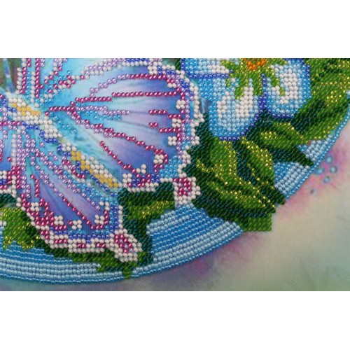 Main Bead Embroidery Kit Summer water colors-1 (Flowers), AB-501 by Abris Art - buy online! ✿ Fast delivery ✿ Factory price ✿ Wholesale and retail ✿ Purchase Great kits for embroidery with beads