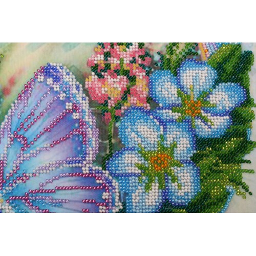 Main Bead Embroidery Kit Summer water colors-1 (Flowers), AB-501 by Abris Art - buy online! ✿ Fast delivery ✿ Factory price ✿ Wholesale and retail ✿ Purchase Great kits for embroidery with beads