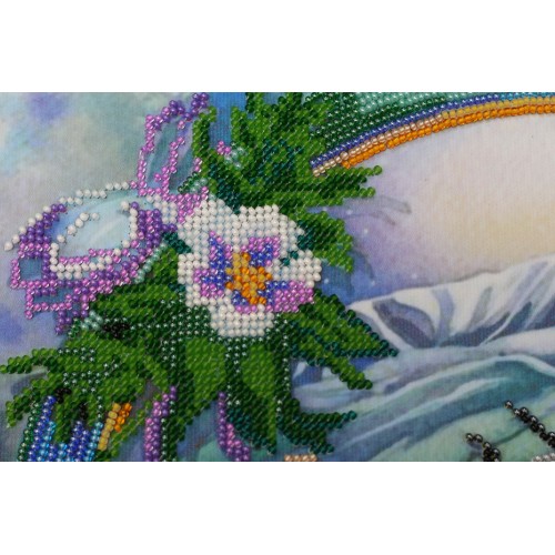 Main Bead Embroidery Kit Summer water colors-3 (Flowers), AB-503 by Abris Art - buy online! ✿ Fast delivery ✿ Factory price ✿ Wholesale and retail ✿ Purchase Great kits for embroidery with beads