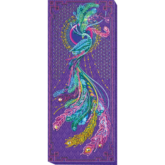 Main Bead Embroidery Kit Feather Sunbird (Flowers), AB-506 by Abris Art - buy online! ✿ Fast delivery ✿ Factory price ✿ Wholesale and retail ✿ Purchase Great kits for embroidery with beads