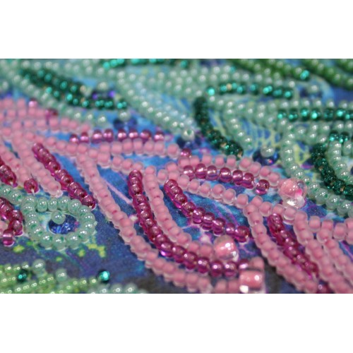 Main Bead Embroidery Kit Feather Sunbird (Flowers), AB-506 by Abris Art - buy online! ✿ Fast delivery ✿ Factory price ✿ Wholesale and retail ✿ Purchase Great kits for embroidery with beads