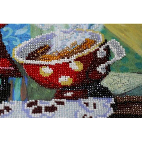 Main Bead Embroidery Kit Service with dots (Landscapes), AB-507 by Abris Art - buy online! ✿ Fast delivery ✿ Factory price ✿ Wholesale and retail ✿ Purchase Great kits for embroidery with beads