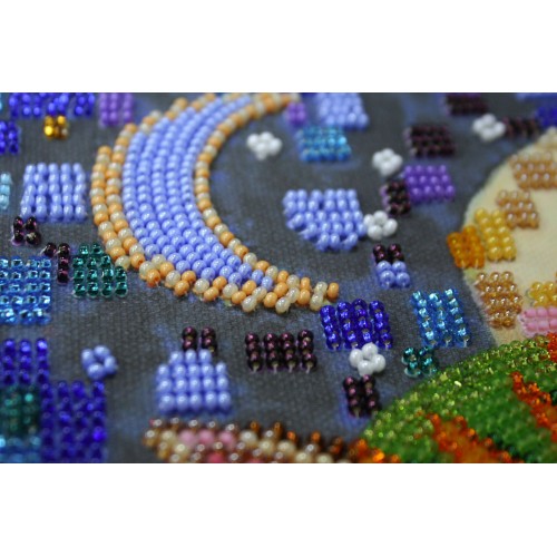 Main Bead Embroidery Kit Cats kiss (Landscapes), AB-510 by Abris Art - buy online! ✿ Fast delivery ✿ Factory price ✿ Wholesale and retail ✿ Purchase Great kits for embroidery with beads