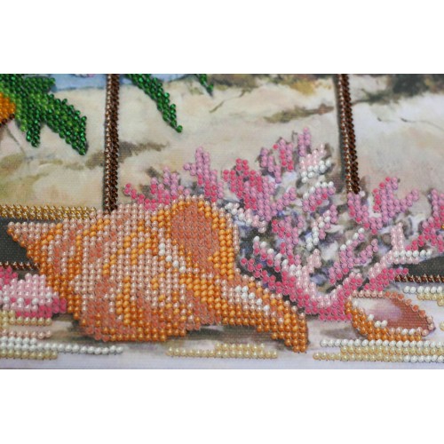 Main Bead Embroidery Kit On the coast (Still life), AB-515 by Abris Art - buy online! ✿ Fast delivery ✿ Factory price ✿ Wholesale and retail ✿ Purchase Great kits for embroidery with beads