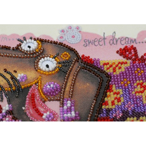 Main Bead Embroidery Kit Sweet tooth (Animals), AB-517 by Abris Art - buy online! ✿ Fast delivery ✿ Factory price ✿ Wholesale and retail ✿ Purchase Great kits for embroidery with beads