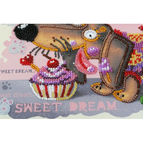 Main Bead Embroidery Kit Sweet tooth (Animals), AB-517 by Abris Art - buy online! ✿ Fast delivery ✿ Factory price ✿ Wholesale and retail ✿ Purchase Great kits for embroidery with beads